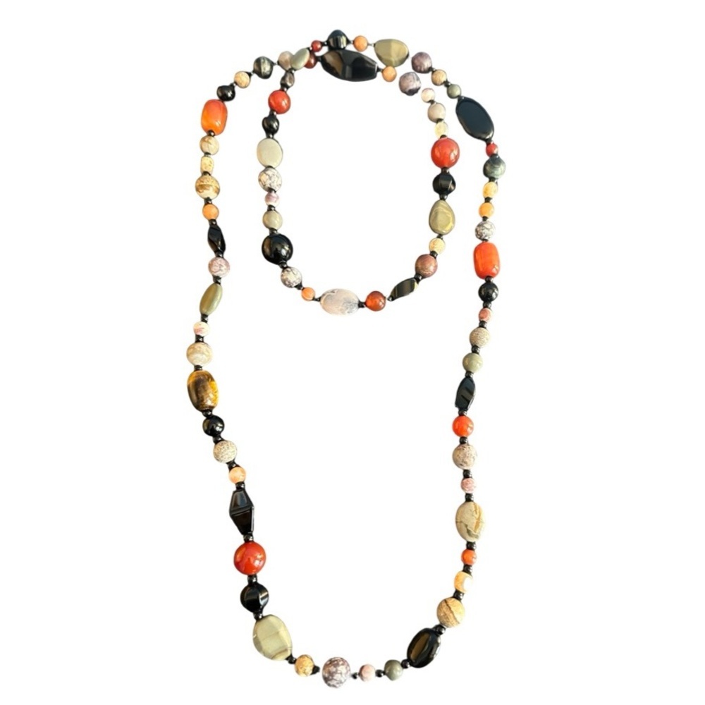 Handmade Semi-Precious Stone Necklace | Boho Natural Gemstone